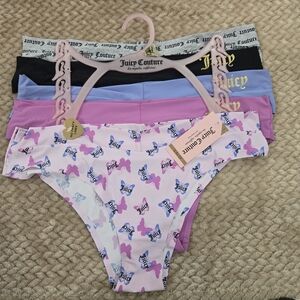 Juicy Couture Bikini Hipsters Underwear Logo Pack of 5 Size XL No Panty Lines